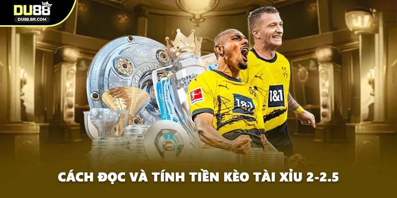 Cách đọc và tính tiền kèo tài xỉu 2-2.5